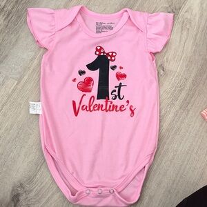 Adorable Pink Valentine's Bodysuit for Babies